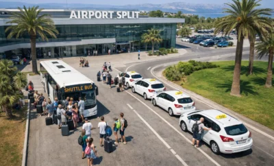 From Split Airport to Split Ferry Terminal