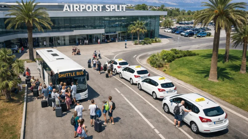 From Split Airport to Split Ferry Terminal